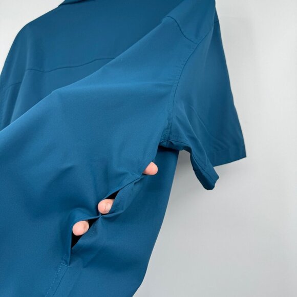 Mountain Hardwear Mens Short Sleeve Button Down Shirt Size XX Large 2X Vented Hi - Picture 11 of 12